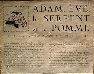 Immagine del venditore per ADAM, VE, LE SERPENT ET LA POMME - Images  l'usage des petits. et des grands. Texte de P. A. Dessins de Georges Moussard. Supplment  "La Parfumerie Moderne". venduto da Jean-Paul TIVILLIER