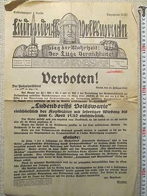 Seller image for Ludendorff's Volkswarte : 6. August 1932 : Folge 9, 4. Jahrgang for sale by Expatriate Bookshop of Denmark