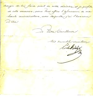 Eigenhändig geschriebener Brief mit Unterschrift. 4 Seiten. 4.1.1849.