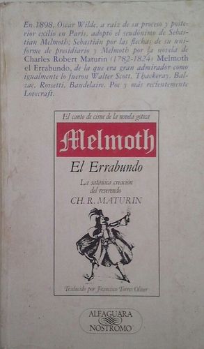 Seller image for MELMOTH EL ERRABUNDO for sale by CENTRAL LIBRERA REAL FERROL