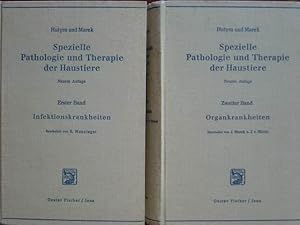 Seller image for Spezielle Pathologie und Therapie der Haustiere. Erster Band: Infektionskrankheiten. Bearbeitet von R. Manninger. Zweiter Band: Organkrankheiten. Bearbeitet von J. Marek u. J. v. Mocsy. Nachdruck der 9. Auflage von Josef Marek, Rudolf Manninger und Johannes v. Mocsy. Mit insgesamt 729 Abbildungen im Text und 20 farbigen Tafeln. for sale by Antiquariat Tarter, Einzelunternehmen,