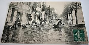 Carte Postale Ancienne - Le Quai d'ASNIERES - Innondations de 1910 - Période du 22 au 26 Janvier....