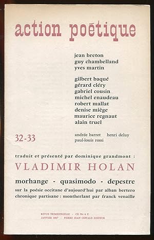 Immagine del venditore per Action potique n32-33, janvier 1967 - Vladimir Holan venduto da LibrairieLaLettre2