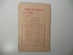 Editrice Lux fondata nel 1910. Calendari artistici, cartoline illustrate, editoria. Catalogo 19