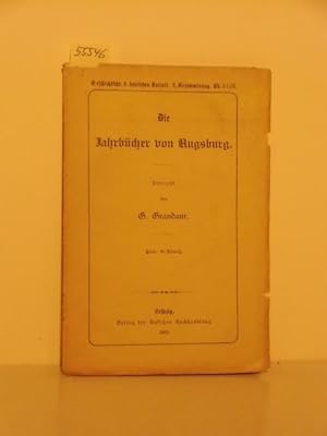 Seller image for Die Jahrbcher von Augsburg. for sale by Kunstantiquariat Rolf Brehmer