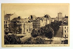 Düsseldorf. Hindenburgwall mit Stadttheater und Wilhelm Marx Haus. I. W. B. Serie Rembrandt Nr. 302