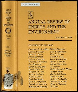 Imagen del vendedor de ANNUAL REVIEW OF ENERGY: VOLUME 18, 1993 a la venta por SUNSET BOOKS