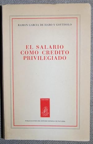 Immagine del venditore per EL SALARIO COMO CREDITO PRIVILEGIADO venduto da Fbula Libros (Librera Jimnez-Bravo)