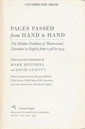 Seller image for Pages Passed from Hand to Hand The Hidden Tradition of Homosexual Literature in English from 1748 to 1914, an Anthology for sale by Good Books In The Woods