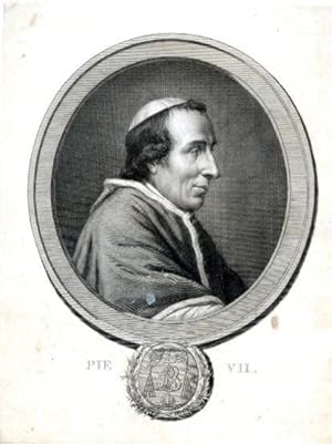 Portrait du Pape Pie VII, 1742-1823, élu Pape en 1800,