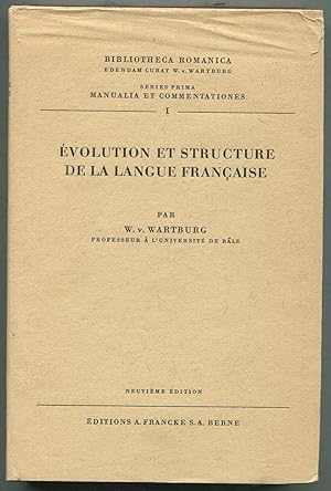 Bild des Verkufers fr volution Et Structure De La Langue Franaise zum Verkauf von Between the Covers-Rare Books, Inc. ABAA