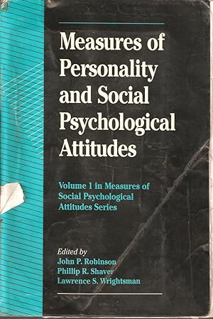 Imagen del vendedor de Measures of Personality and Social Psychological Attitudes Volume 1 a la venta por Snookerybooks