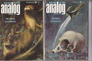 Immagine del venditore per Analog Science Fiction - Science Fact September, October 1968, 2 issues featuring "The Tuvela" (The Demon Breed) by James Schmitz + A Flash of Darkness, Parasike, Hi Diddle Diddle, The Powers of Observation, The Pirate, Mission of Ignorance, Underground, venduto da Nessa Books