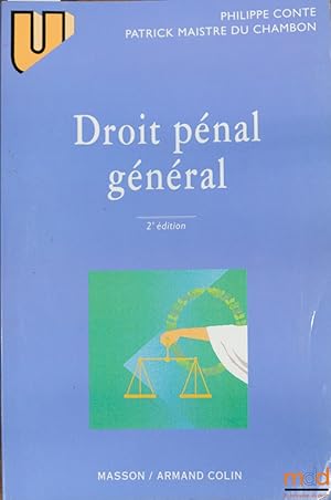 Bild des Verkufers fr DROIT PNAL GNRAL, 2med., coll. U srie Droit zum Verkauf von La Memoire du Droit