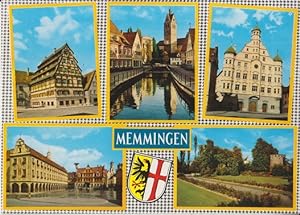 Ansichtskarte Memmingen 7-Dächer-Haus, Frauenkirche, Rathaus, Markt mit Steuerhaus, Grimmelschanze