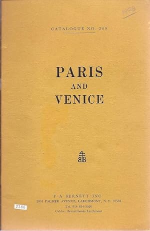 F. A. Bernett Inc. Paris and Venice, catalogue 209 BKS