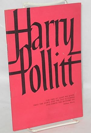 Harry Pollitt: A tribute. July 1960