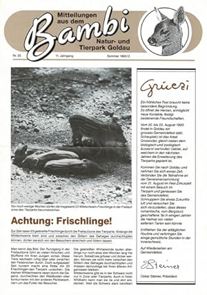 Bild des Verkufers fr Mitteilungen "Bambi" Nr. 25 zum Verkauf von Schueling Buchkurier