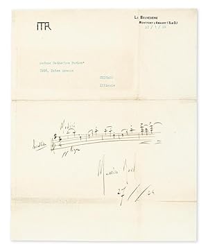 "Les valses nobles et sentimentales" - Autograph Musical Quotation