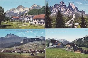 Cortina d Ampezzo (1219 m) gegen Croda da Lago (2709 m) u. Nuvolau (2578 m) l" / Schluderbach (1...