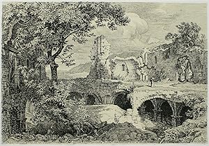Busse, Georg Heinrich. - "Ruine di una Chiesa dell' antica Forcona negli Abruzzi".