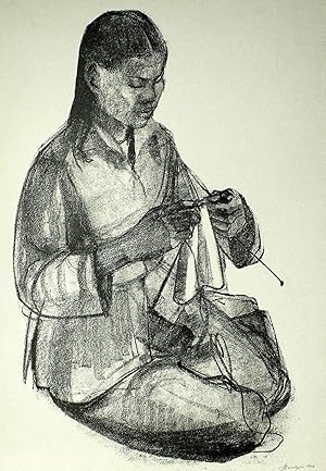 Bild des Verk�ufers f�r Bondzin, Gerhard. Chinesische Strickerin zum Verkauf von GALERIE HIMMEL