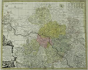 Bild des Verkufers fr Sachsen-Anhalt. - Kurkreis. Amt Wittenberg. Homann Erben. Regiae Celsitudini Sereniss. Principi Ac Dno Frider Christiano Leopoldo Princ. Pol. Et Lith. Reg. Princ. Elect. Ac Duci Sax. Dno. Suo. Longe. Clementiss Consistorii Wittebergensis Tabulam Hanc Geographicam zum Verkauf von GALERIE HIMMEL