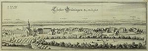 Bild des Verkufers fr Grningen. Kloster vom Bodeufer. Merian. Closter Grningen Bey Halberstatt zum Verkauf von GALERIE HIMMEL