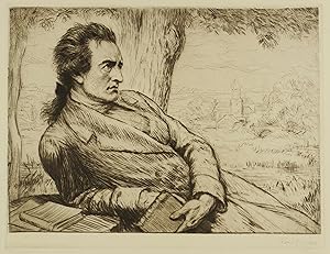 Goethe, Johann Wolfgang von. - Porträt. - Karl Bauer.