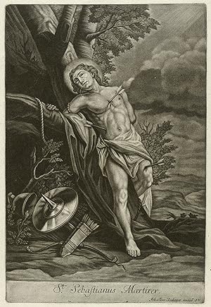 Bild des Verkufers fr Ridinger, Johann Elias. St. Sebastianus Maertirer. Heiliger Sebastian zum Verkauf von GALERIE HIMMEL
