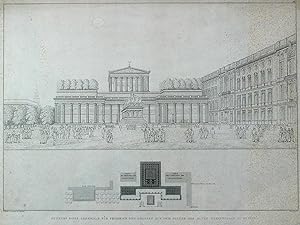 Berlin. - Reiterstandbild Friedrichs des Großen. - Schinkel-Entwurf. - "Entwurf eines Denkmals fü...