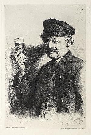 Bild des Verkäufers für Leibl, Wilhelm. Bildnis des Wirts Rauecker. Der Trinker zum Verkauf von GALERIE HIMMEL