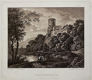 Bild des Verkufers fr Hegi, Franz. Die Burg in der Abendsonne zum Verkauf von GALERIE HIMMEL