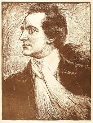 Goethe, Johann Wolfgang von. - Bildnis. - Karl Bauer. - "Der junge Goethe".