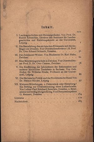 Seller image for Neues Archiv fr schsische Geschichte und Altertumskunde. 48. Band. Erster Heft., for sale by Antiquariat Kastanienhof