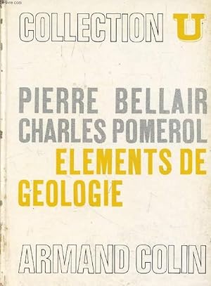 Bild des Verkufers fr ELEMENTS DE GEOLOGIE zum Verkauf von Le-Livre