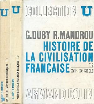 Bild des Verkufers fr HISTOIRE DE LA CIVILISATION FRANCAISE, 2 TOMES (MOYEN AGE - XXe SIECLE) zum Verkauf von Le-Livre