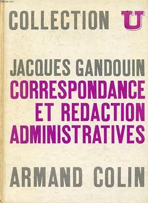Seller image for CORRESPONDANCE ET REDACTION ADMINISTRATIVES for sale by Le-Livre