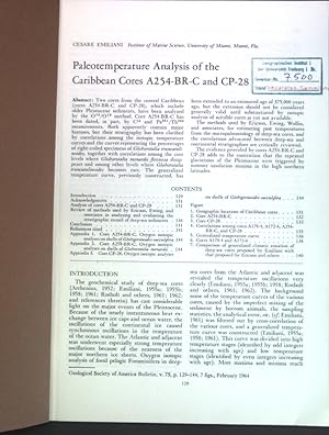 Seller image for Paleotemperature Analysis of the Caribbean Cores A254-BR-C and CP-28; for sale by books4less (Versandantiquariat Petra Gros GmbH & Co. KG)