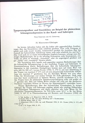 Seller image for Temperaturgradient und Eiszeitklima am Beispiel der pleistoznen Schneegrenzdepression in den Rand- und Subtropen; for sale by books4less (Versandantiquariat Petra Gros GmbH & Co. KG)