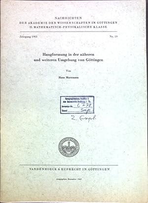 Bild des Verkufers fr Hangformung in der nheren und weiteren Umgebung von Gttingen; Nachrichten der Akademie der Wissenschaften in Gttingen II. mathematisch-physikalische Klasse Nr. 19; zum Verkauf von books4less (Versandantiquariat Petra Gros GmbH & Co. KG)