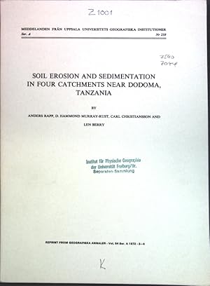 Seller image for Soil erosion and sedimentation in four catchments near Dodoma, Tanzania; Meddelanden Fran Lunds Universitets Geografiska, Ser. A, Nr. 258; for sale by books4less (Versandantiquariat Petra Gros GmbH & Co. KG)