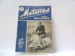 Bild des Verkufers fr Motorrad. 5. Jahrgang, Heft 41. / 11. 10. 1952. Internationale Fachzeitschrift. zum Verkauf von Antiquariat Ehbrecht - Preis inkl. MwSt.