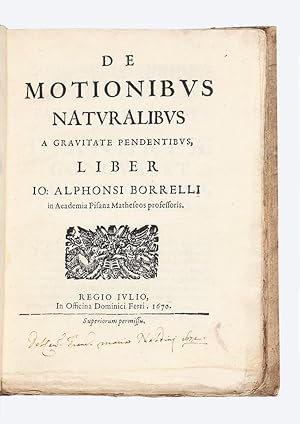 De Motionibus Naturalibus a Gravitate Pendentibus.