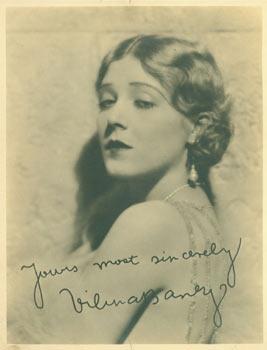 Print of Autographed Publicity Photograph of Vilma Banky.