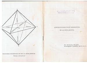 Imagen del vendedor de CONCEPTO EVOLUTIVO  DIFERENCIAL DE LA INTELIGENCIA a la venta por Librera Torren de Rueda