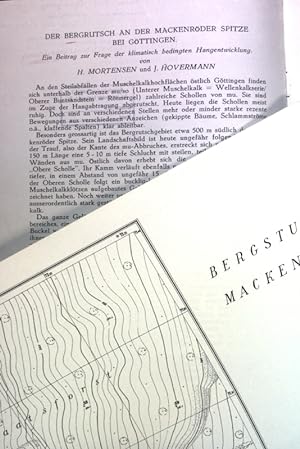 Seller image for Der Bergrutsch an der Mackenrder Spitze bei Gttingen: Ein Beitrag zur Frage der klimatisch bedingten Hangentwicklung; for sale by books4less (Versandantiquariat Petra Gros GmbH & Co. KG)