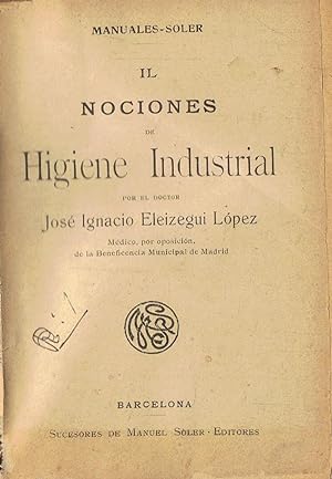 Seller image for NOCIONES DE HIGIENE INDUSTRIAL for sale by Librera Torren de Rueda