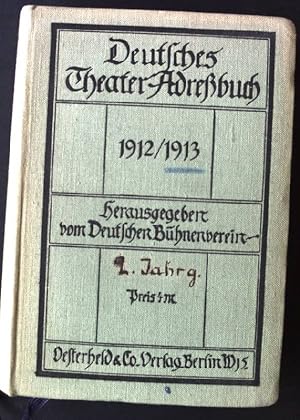 Deutsches Theater-Adreßbuch 1912/1913