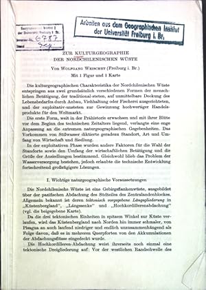 Bild des Verkufers fr Zur Kulturgeographie der nordchilenischen Wste; zum Verkauf von books4less (Versandantiquariat Petra Gros GmbH & Co. KG)